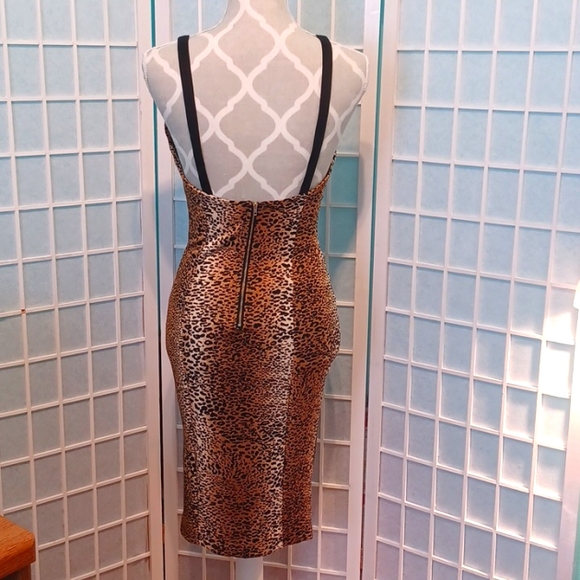 NEW!Cheetah Animal Print Dress 5387 - Picture 3 of 6